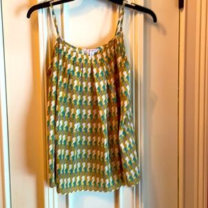 Cabi pleated silk camisole, size Small